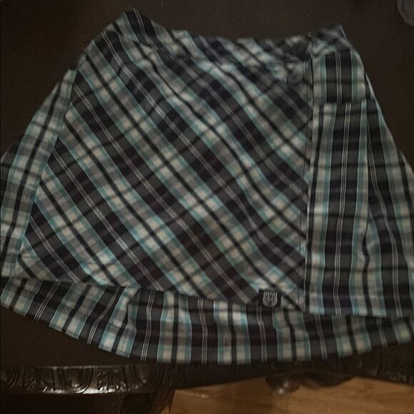 Justice Blue Plaid Skirt for Kids - Picture 1 of 6